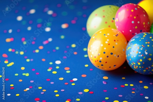 easter eggs on blue background