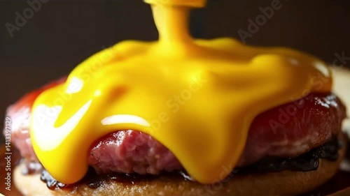 beef petties pouring yellow liquid