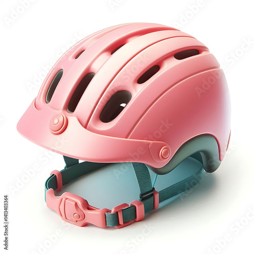 Pink Helmet 3d illustration 3d render	