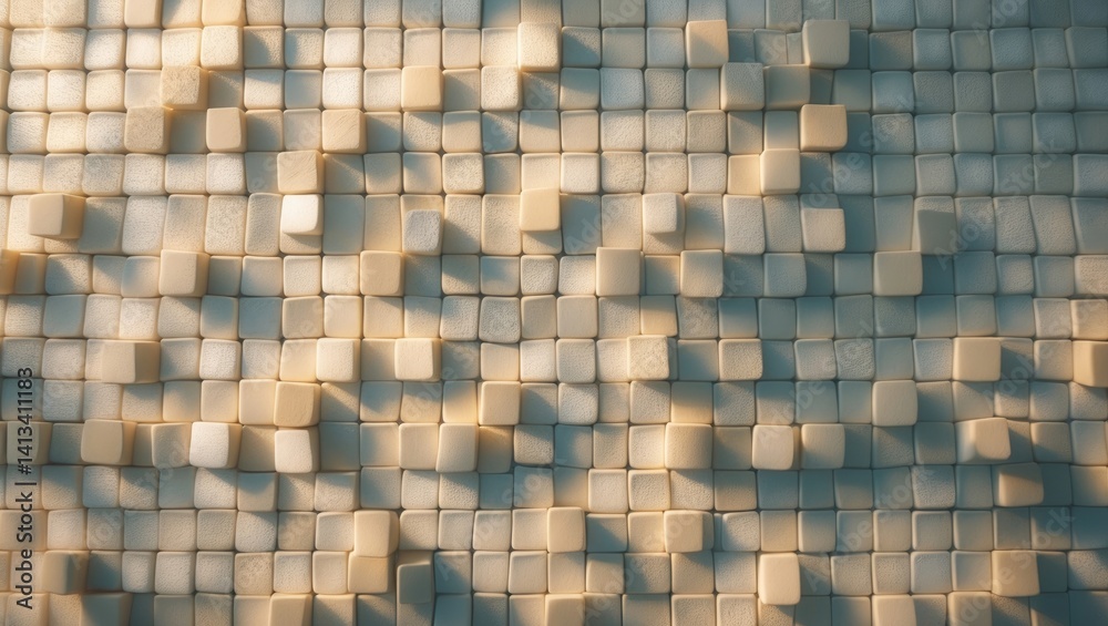 Fototapeta premium Tiny Square Tiles for Bathrooms