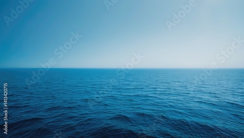 Wallpaper Mural Cobalt sea featuring waves under a bright blue sky Torontodigital.ca