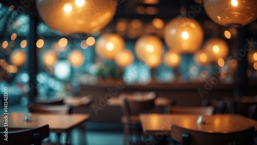 Cafe with a blurred background