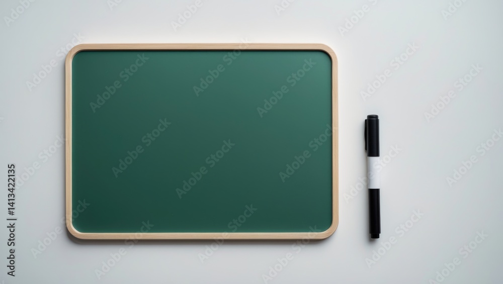 Marker Next to an Isolated Blank Dry Erase Board on Background Marker Next to an Isolated Blank Dry Erase Board on Background