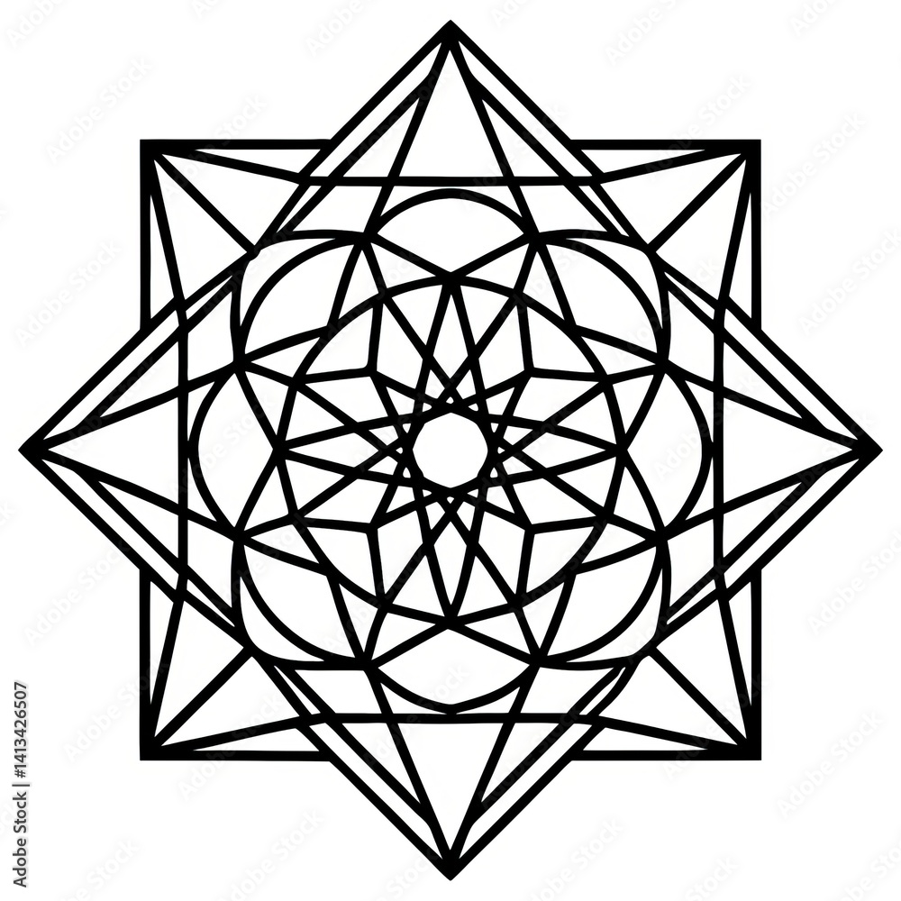 Fototapeta premium Sacred Geometry Pattern Design