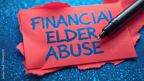 Elder Abuse in Finance on Blue Hue