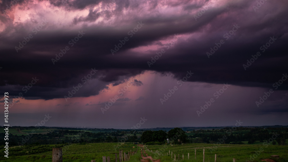 Obraz premium Storm clouds, dark sky, dark storm clouds