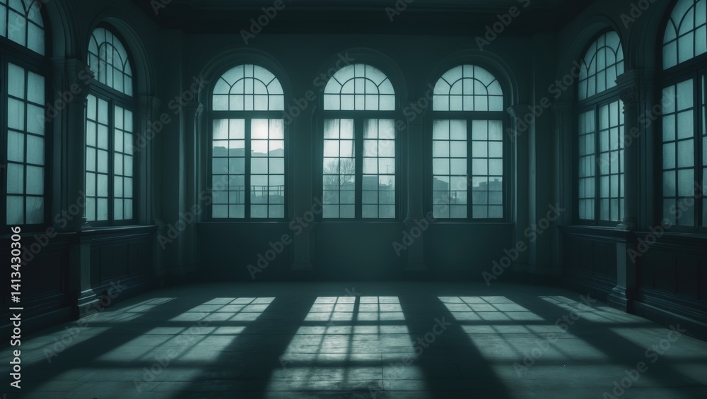 Inside the market: window silhouette Inside the market: window silhouette