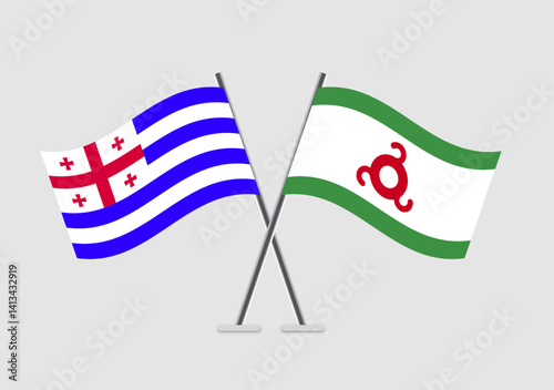 Ajaria and Ingushetia vector flags graphic for official theme