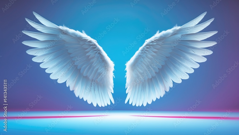 Fototapeta premium white wing on its own