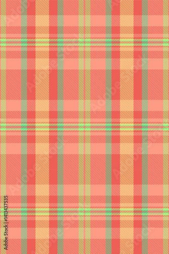 Vibrant coral, peach, and lime green plaid pattern.  Perfect for textile design, fashion, websites, and packaging. This cheerful, summery texture evokes feelings of warmth and optimism.