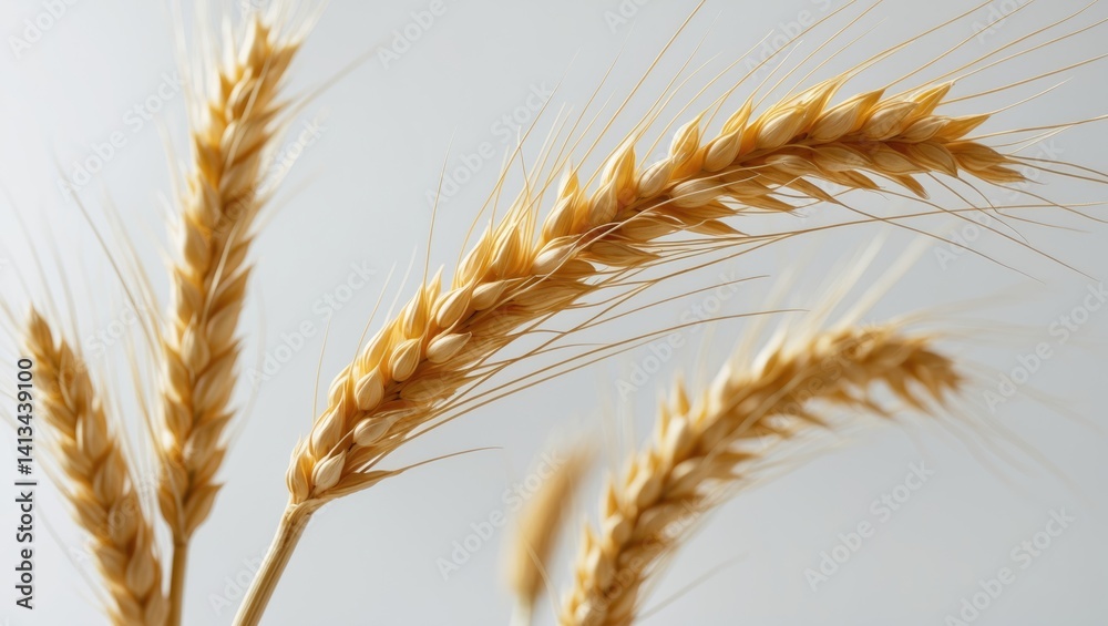 Wheat cut out on background, featuring clipping path and full depth of field Wheat cut out on background, featuring clipping path and full depth of field