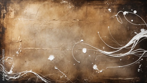 Retro backdrop in distressed style featuring paint splatters