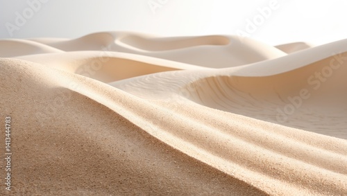 Fototapeta Naklejka Na Ścianę i Meble -  Sand dunes set against a white background