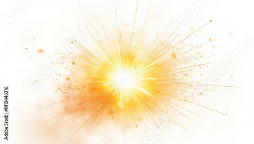Golden Light Burst Explosion Effect