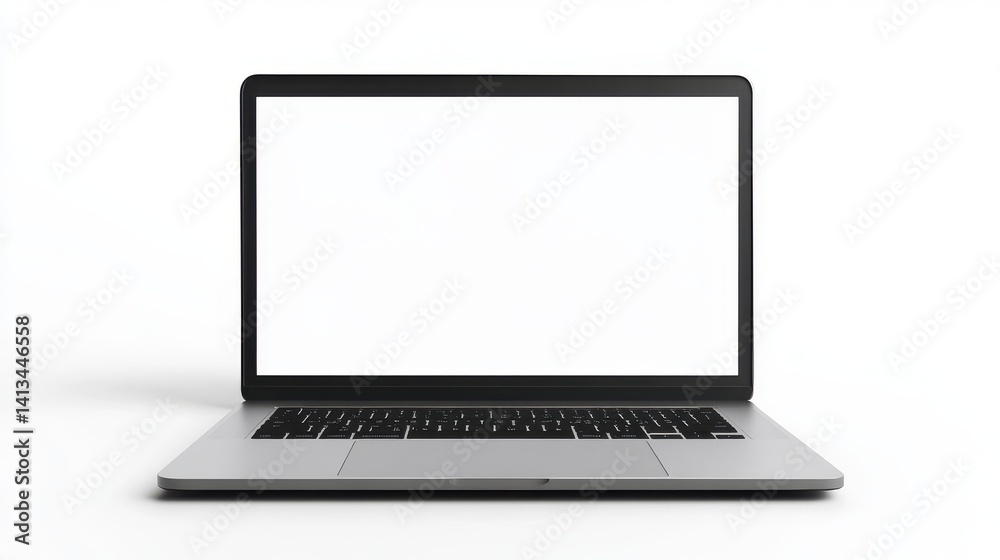 frameless expensive laptop mackup with white screen and white background, template, monitor, Space Gray. frameless expensive laptop mackup with white screen and white background, template, monitor, Space Gray.