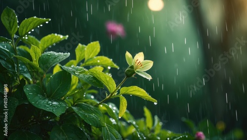 Delight in the calming sounds of rain and nature