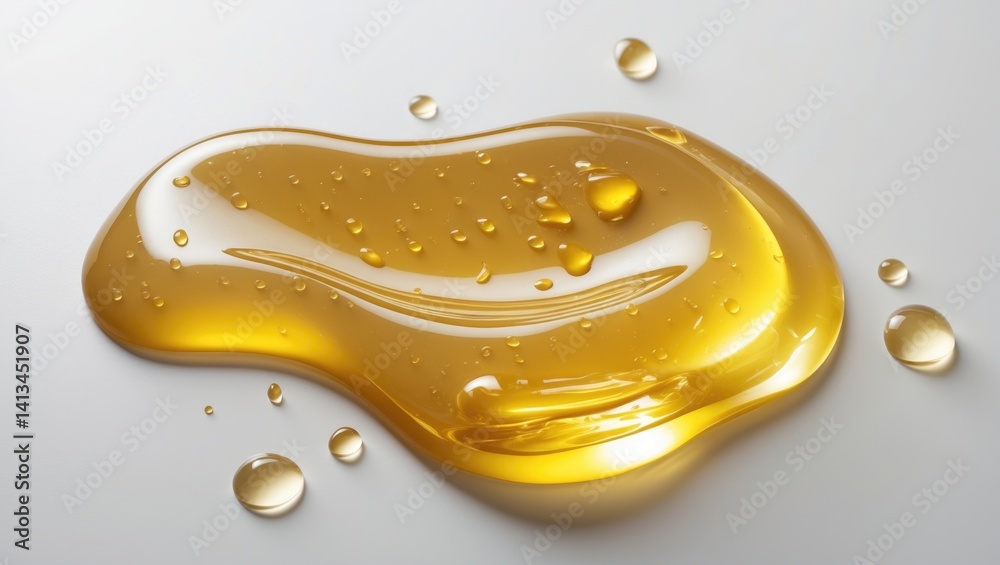 Texture of orange serum gel.