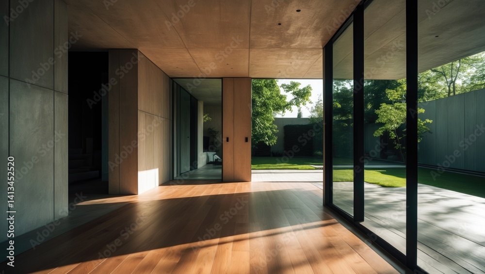 Obraz premium modern dwelling interior, outlook from hall