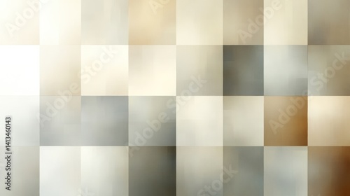Wallpaper Mural Abstract Geometric Pattern with Soft Neutral Tones and Blurred Squares for Modern Design Projec Torontodigital.ca