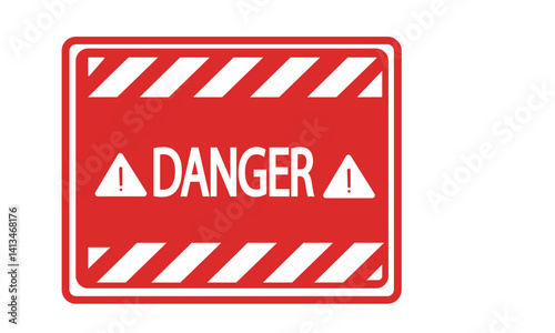 Danger warning icon set. Exclamation sign.