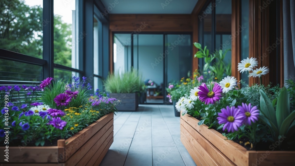 Obraz premium Gardening on a Balcony