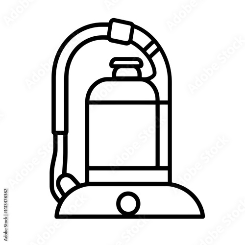 Minimalist canister vacuum design illustrating a simple yet functional cleaning tool for modern households and offices