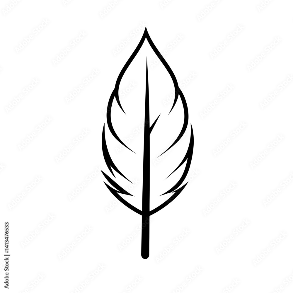 Minimalist feather duster icon featuring a single continuous line design for home cleaning and decor purposes Minimalist feather duster icon featuring a single continuous line design for home cleaning and decor purposes