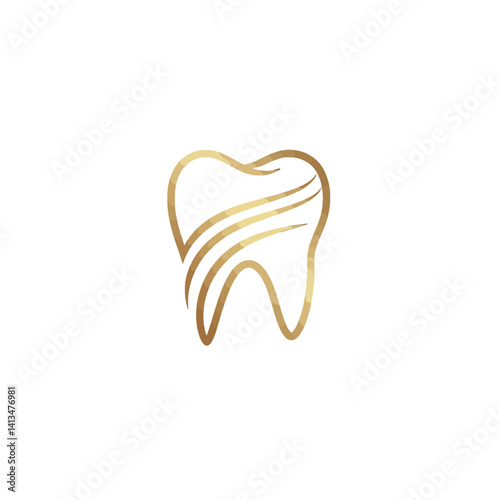 Golden Tooth Logo for Dental Clinic