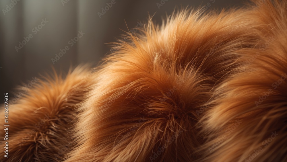 Naklejka premium ginger fur backdrop