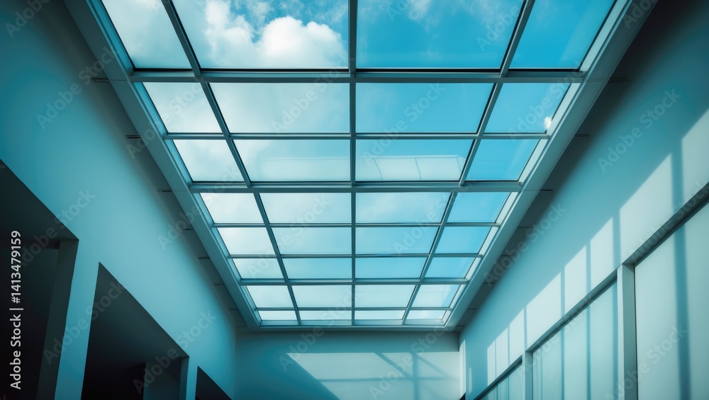 Glass skylight to improve natural lighting