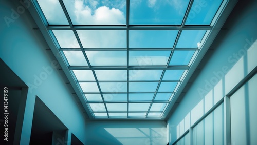 Obraz na płótnie Glass skylight to improve natural lighting w salonie