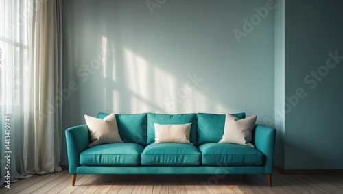 Charming decor of snug living space, theme