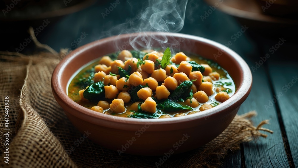 Stew of chickpeas and spinach Stew of chickpeas and spinach