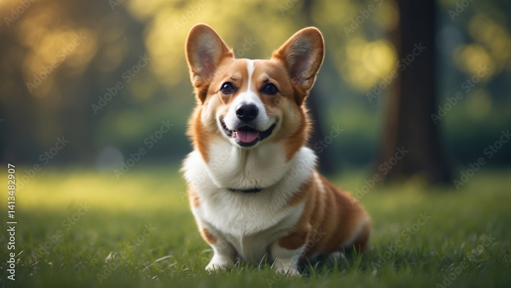 Joyful canine with a beaming expression Joyful canine with a beaming expression