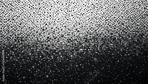 A gradiant of black and white dots creating a textured abstract background with varying dot density