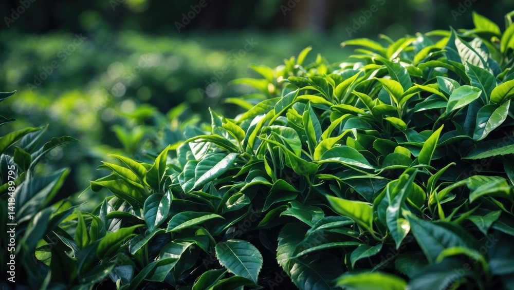 The harvesting and processing of tea leaves results in various tea types.