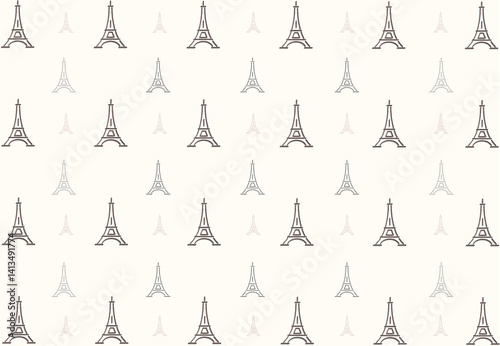 Eiffel tower tiled background wallpaper