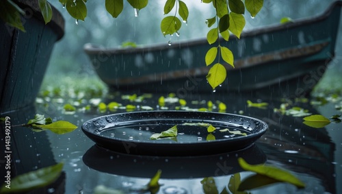 Forsaken ship containing stagnant water within photo
