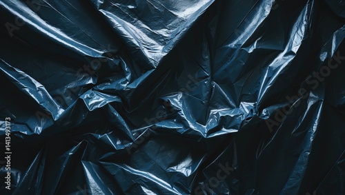 Close-up view of garbage bag texture