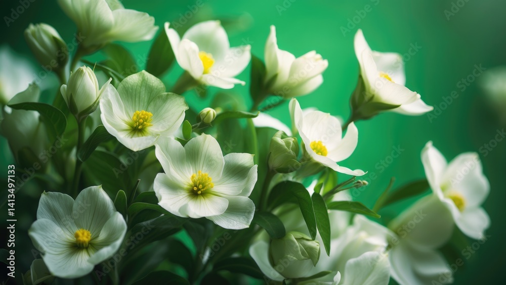 Fresh Botanicals: A Closeup of Blooming Houseplants Fresh Botanicals: A Closeup of Blooming Houseplants