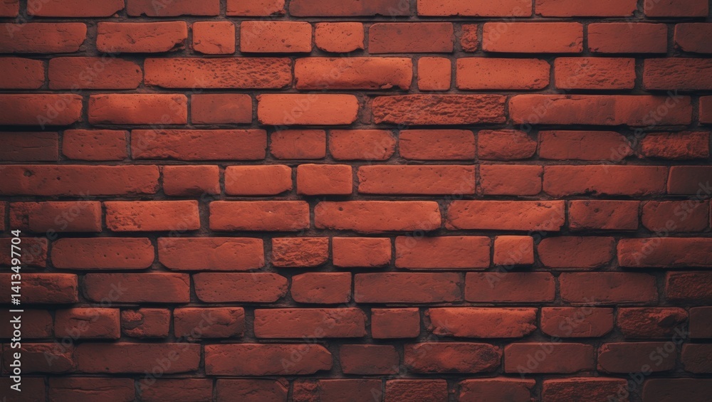 Fototapeta premium Seamless pattern of red brick wall texture background