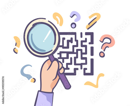 The image depicts a detective studying a fingerprint under a magnifying glass, symbolizing the concept of crime, security, and investigation in a flat modern illustration suitable for banners,