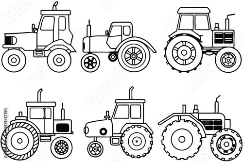 Tractor Icons for Farming and Agriculture Projects