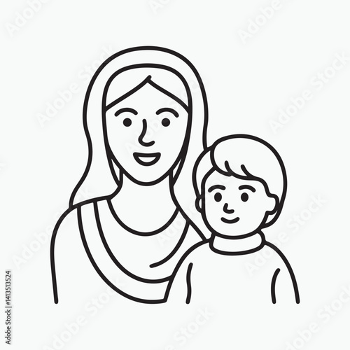 mothers day love illustration typography design