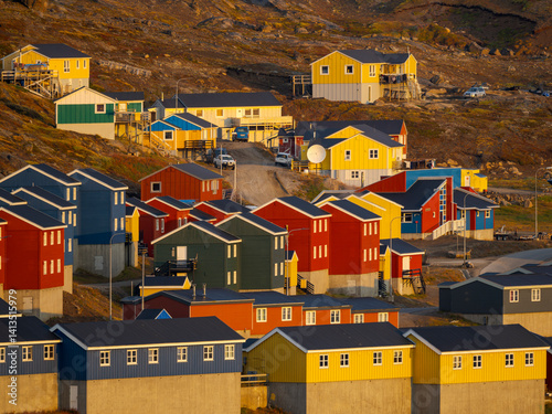 Town Tasiilaq (former Ammassalik), the biggest town in Greenland., autumn