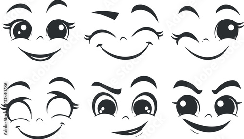 A collection of various smiling faces showcasing different joyful expressions and emotions.