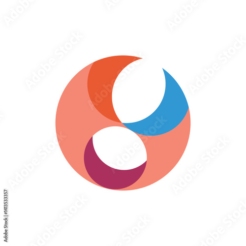 red and white abstract sphere