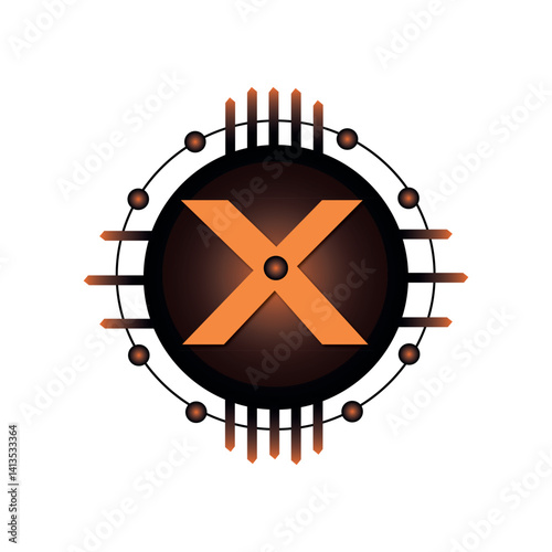 logo with the element of the letter X