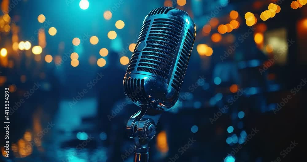 Vintage microphone concert