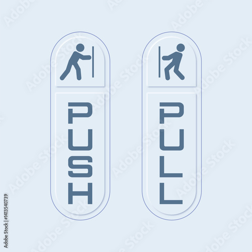 Push and Pull Sign Neumorphism